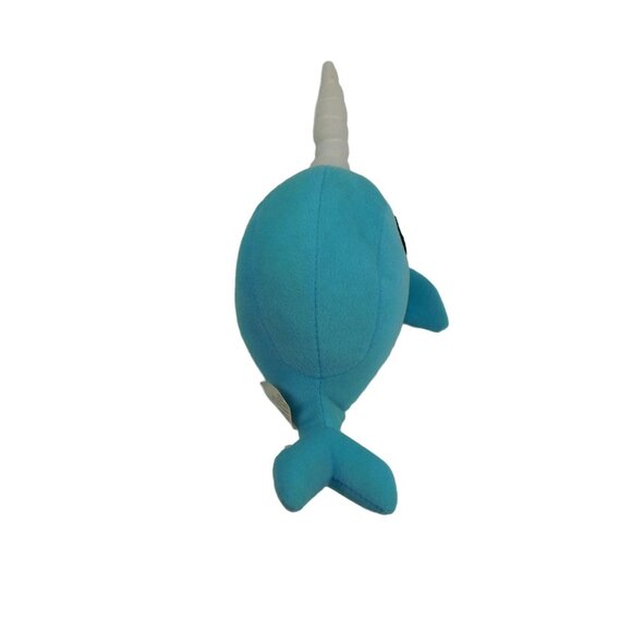 Peek A Boo Turquoise Narwhal 8" Stuffed Plush Animal Whale Unicorn toy - Picture 4 of 7
